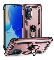 Huawei Nova 9 SE Kılıf Zore Vega Yüzüklü Standlı Zırh Kılıf (Rose)