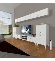 Decoraktiv Eko 9 Mdf Dvd Gold Tv Ünitesi Tv Sehpası (Beyaz)
