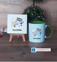 Web Tasarım Uzmanı Dekoratif Taş, Kupa Bardak Kırmızı Hediye (Model 13)