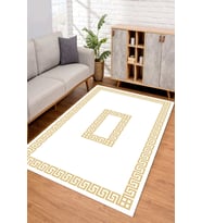 Dijital Kaymaz Taban Yıkanabilir Renkli Salon Halısı Mutfak Halısı Yolluk ND-SD-642 (Gold)