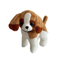 Havlayan Sevimli Peluş Köpek 20 Cm Ayakta Sesli Köpek Peluş (Beyaz)