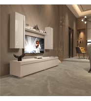 Decoraktiv Eko 5D Mdf Std Tv Ünitesi Tv Sehpası - Beyaz - Pera (Beyaz)