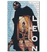Cakapuzzle Retro Leon Afişi Baskılı Görsel Puzzle Yapboz MDF (Ahşap) (1000 Parça)