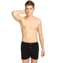Tutku 117 Erkek Penye Düz Boxer (6 lı) (Siyah)