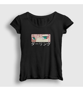 Presmono Kadın Beyaz Zero Two Anime Darling In The Franxx T-Shirt 355117tt (Siyah)