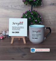 Sevgiliye Hediye Dekoratif Taş, Kupa Bardak Kırmızı Hediye (Model 9)