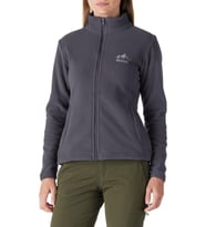 GENIUS Kadın Tam Fermuarlı Kalın Outdoor Polar Ceket RENKLİ-TAM (Antrasit)