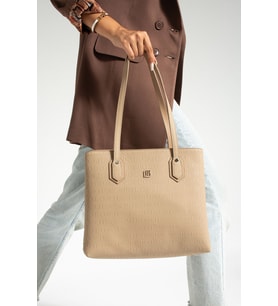 Just Polo Yeni Sezon 2 Bölmeli El ve Omuz Çantası 30x33cm MDS4028 (Vizon)