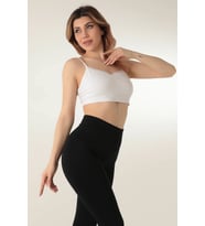Miorre İnce Askılı Desteksiz Seamless Spor Sütyen (Beyaz)