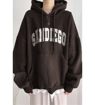 Sandiego Baskılı Oversize Sweatshirt (Kahverengi)