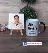 Aile Hekimi Fotoğraflı Dekoratif Taş, Kupa Bardak Beyaz Hediye (Model 9)