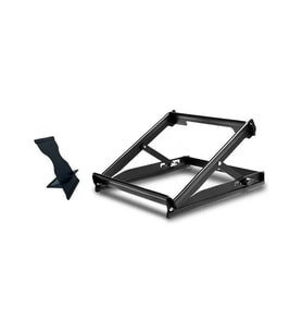 Tüm Modellerle Uyumlu Çelik 5 Açıda Kolay Ayarlanır Notebook Laptop Standı Yükseltici Altlık (Siyah - Beyaz)
