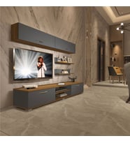 Decoraktiv Eko 5 Mdf Dvd Tv Ünitesi Tv Sehpası (Pera - Antrasit)