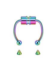 Paslanmaz Çelik Burun Fake Piercing Septum Mıknatıslı ecp01 (Karışık)