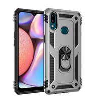 Samsung Galaxy A10S Kılıf Yüzüklü Zırh Tank Vega (Gri)