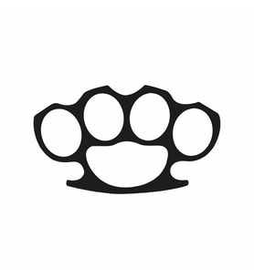 Muşta Araba Sticker siyah 16x9 CM (Siyah-Siyah)