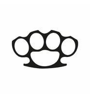 Muşta Araba Sticker siyah 16x9 CM (Siyah-Siyah)