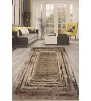 Dijital Kaymaz Taban Yıkanabilir Modern Renkli Salon Halısı Mutfak Halısı Yolluk ND-HT-970 (Kahverengi)