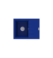 POLEX Cristalüx Granit Eviye P-S60 Tezgah Altı Ve Tezgah Üstü Kare Mutfak Evyesi 60,5x49,5cm (Mavi)