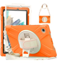 Samsung Galaxy Tab A7 Lite T220 T225 T227 Defender Askılı Zırhlı Tank Case (Turuncu)