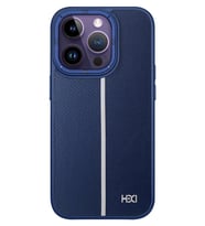 Uyumlu Model Apple iPhone 13 Pro Max Kılıf Line Pu Deri Lizbon Kapak (Lacivert)
