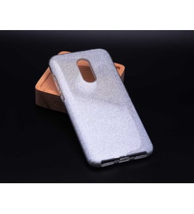 Xiaomi Redmi Note 4X Kılıf Simli Parlak Shining Kapak (Gümüş)