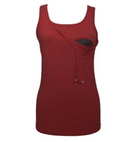 LuvmaBelly  Maternity 1501_1530 Pamuklu Lohusa Emzirme Atleti (10 Renk Mevcut) (Kırmızı)