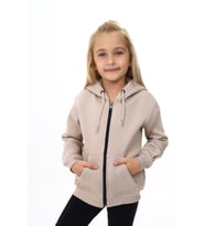Toontoy Kız Çocuk Nakışlı Hırka (Bej)