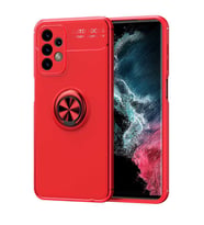 Galaxy A23 Kılıf Zore Ravel Yüzüklü Silikon Kılıf (Kırmızı)