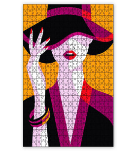 Cakapuzzle Pembeli Şık Kadın Puzzle Yapboz MDF (Ahşap) (500 Parça)