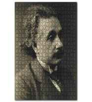 Cakapuzzle Albert Einstein Hüzünlü Görünüş Portre Puzzle Yapboz MDF (Ahşap) (500 Parça)
