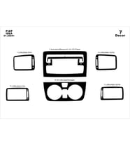 Meriç® Fiat Idea Ön Torpido Kaplama Maun 7 Parça 2004-2009 (Piano Black)