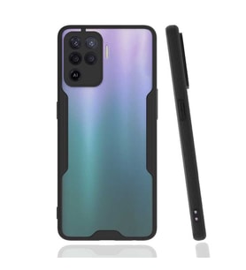 Oppo Reno 5 Lite Kılıf Parfe Kenarları Pastel Renk Silikon Kılıf (Siyah)