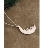 Dkmn Silver İsimli Hilal Kolye İsimli Kadın Gümüş Kolye (Gümüş)