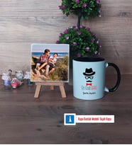 En Cool Baba Fotoğraflı Dekoratif Taş, Kupa Bardak Beyaz Hediye Babaya Hediye (Model 11)