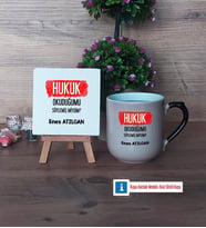 Hukuk Okuduğumu Söylemiş Miydim Dekoratif Taş, Kupa Bardak Kırmızı Hediye (Model 9)