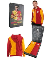 Galatasaray Orijinal Metin Oktay Kapüşonlu Sweat Hediyelik Ahşap Kutulu (Kırmızı-Kırmızı)