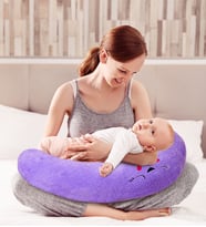 Bebek Emzirme Destek Ve Oturma Minderi Yastığı (Lila)