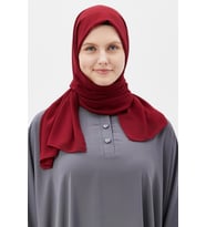 Düz Şifon Şal (Bordo)