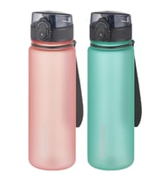 Uzspace 2'li Tritan Matara Seti 500 ml 14 Farklı Renk Seçeneği FiftyFifty (Pudra Papatya)