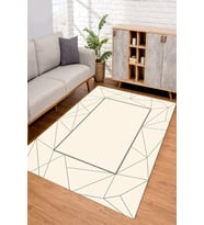 Dijital Kaymaz Taban Yıkanabilir Renkli Salon Halısı Mutfak Halısı Yolluk ND-SD-440 (Gri)
