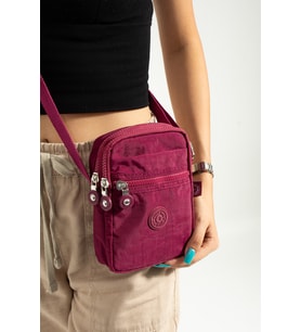 M 227 Mega Bag Krinkıl Kumaş Unisex Küçük Omuz Çantası, Telefonluk
