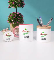 Ziraat Mühendisi Kupa Bardak Kırmızı Kalemlik ve Anahtarlık (Model 4)