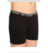 SEHER YILDIZI 0060 ERKEK LİKRALI BOXER 6 ADET (Siyah)