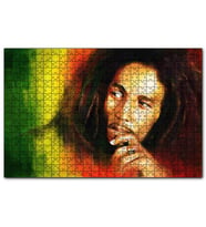 Cakapuzzle Bob Marley Renkli Portre Çizim  Puzzle Yapboz MDF (Ahşap) (500 Parça)