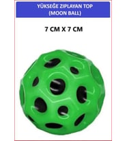 ZETCONCEPT MOON BALL (YÜKSEĞE ZIPLAYAN TOP) - 7 CM - SÜPER EĞLENCELİ UZAY TOPU - SPACE BALL - BOUNCY BALL (Yeşil)