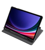 Galaxy Tab S9 Kılıf Termik Kalem Bölmeli Dönebilen Standlı Kılıf (Siyah)