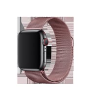 BİPOWER Apple Watch 42-44mm KRD1 Metal Hasır Kordon (Altın Çakır)