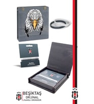 Beşiktaş Orijinal Lisanslı 2'li Silikon Bileklik Hediyelik Ahşap Kutulu (Siyah - Beyaz)