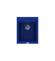 POLEX Cristalüx Granit Eviye P-05 Tezgah Altı Ve Tezgah Üstü Kare Mutfak Evyesi 41x51cm (Mavi)